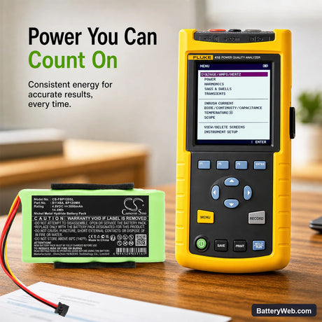 Fluke Scopemeter 120 Replacement Battery, 4.8V, 3000mAh, Ni-MH 5