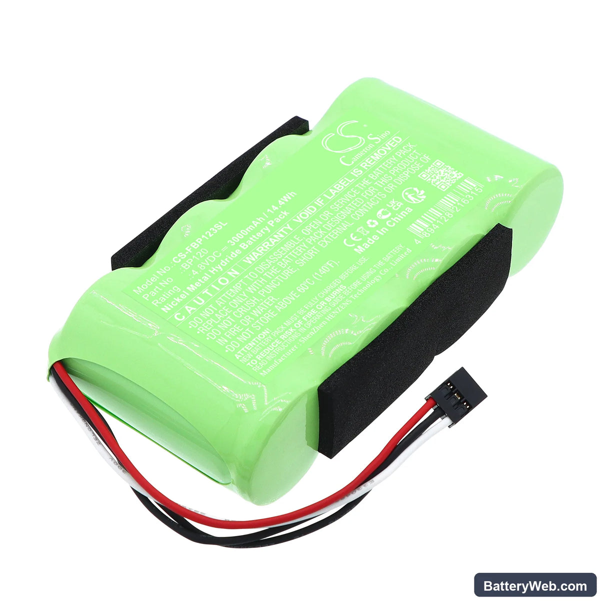 Fluke Scopemeter 120 (Firmware 2.01 version or above) Replacement Battery, 4.8V, 3000mAh, Ni-MH 1