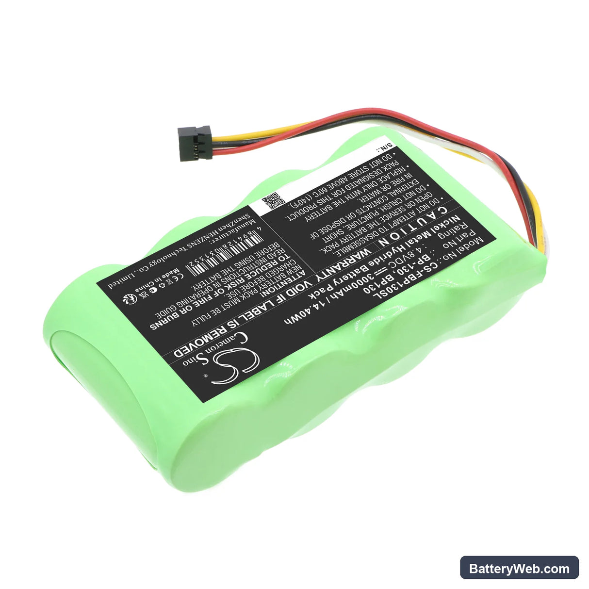 Fluke ScopeMeter 124 Replacement Battery, 4.8V, 3000mAh, Ni-MH 2