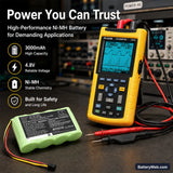 Fluke ScopeMeter 124 Replacement Battery, 4.8V, 3000mAh, Ni-MH 5