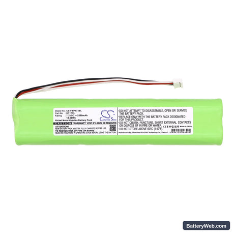 Fluke Biomedical Varta Replacement Battery, 7.2V, 2500mAh, Ni-MH 3