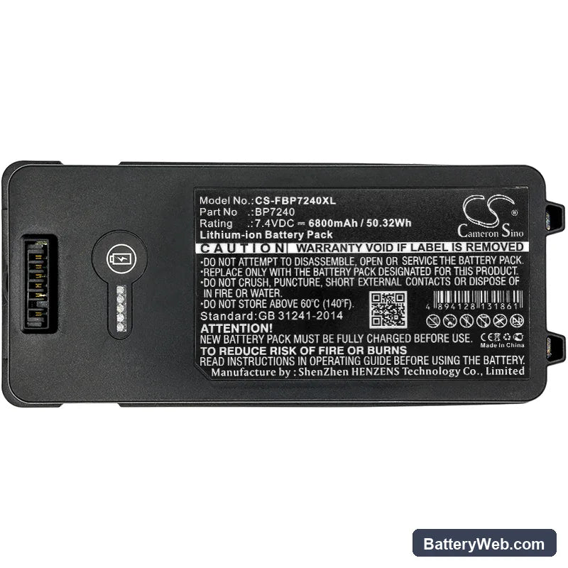 Fluke 754 Replacement Battery, 7.4V, 6800mAh, Li-ion 3