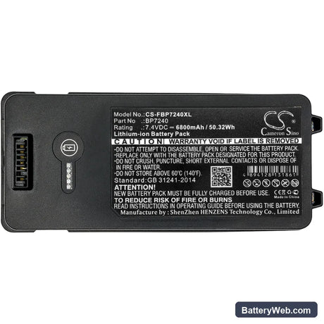 Fluke 754 Replacement Battery, 7.4V, 6800mAh, Li-ion 3
