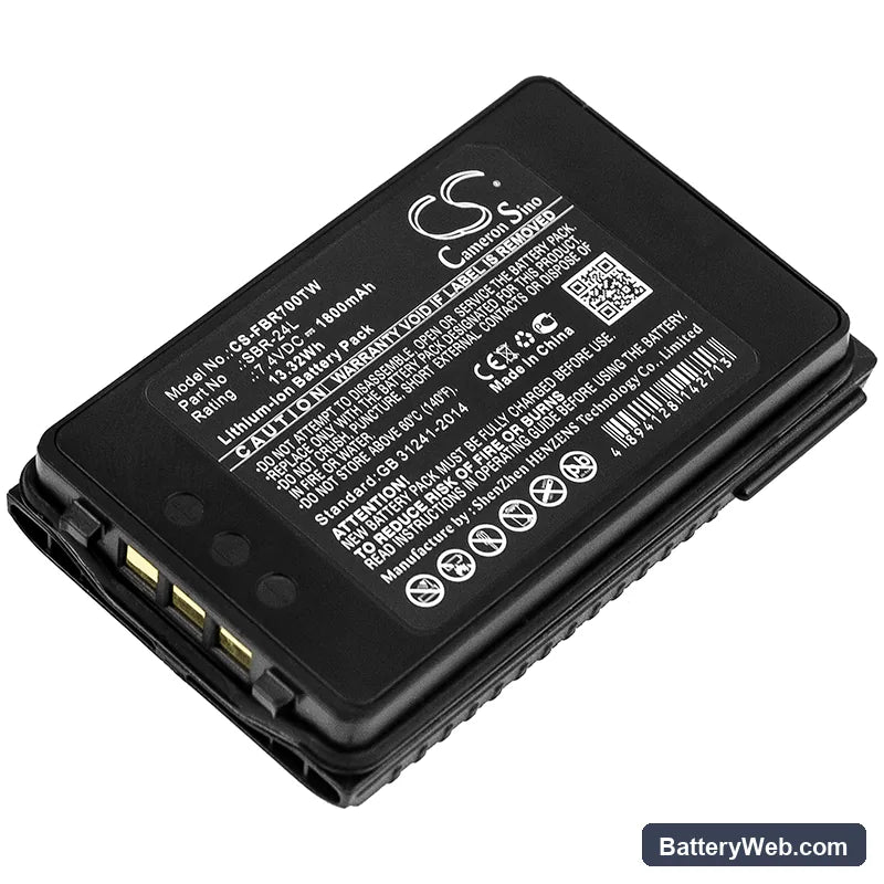 Yaesu FT-70D Replacement Battery, 7.4V, 1800mAh, Li-ion 1