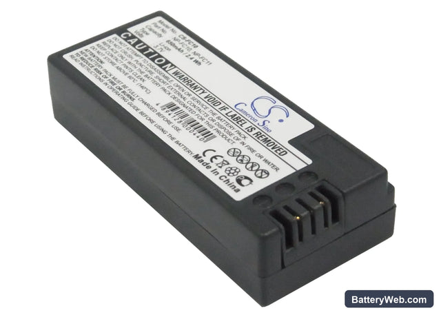 Sony Cyber-shot DSC-P12 Replacement Battery, 3.7V, 650mAh, Li-ion 1