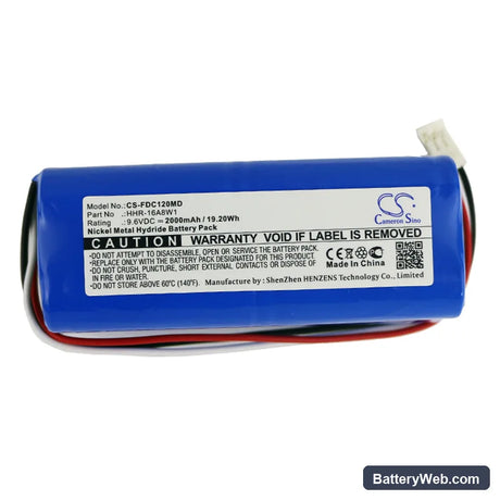 Fukuda ECG Cardisuny C120 Replacement Battery, 9.6V, 2000mAh, Ni-MH 3