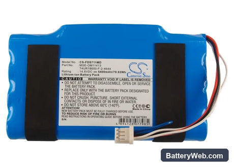 Fukuda Denshi DS7100 Replacement Battery, 14.8V, 5400mAh, Li-ion 5