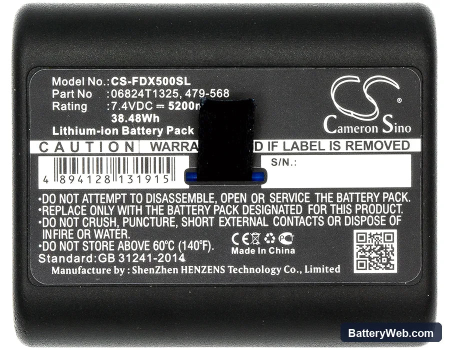 Fluke DSX-600 CableAnalyzer Replacement Battery, 7.4V, 5200mAh, Li-ion 5