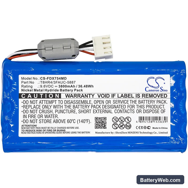 Fukuda FX-7540 Replacement Battery, 9.6V, 3800mAh, Ni-MH 3