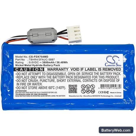 Fukuda FX-7540 Replacement Battery, 9.6V, 3800mAh, Ni-MH 3
