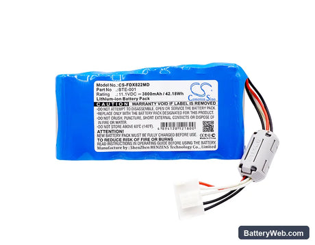 Fukuda Cardimax FX-8222 Replacement Battery, 11.1V, 3800mAh, Li-ion 3