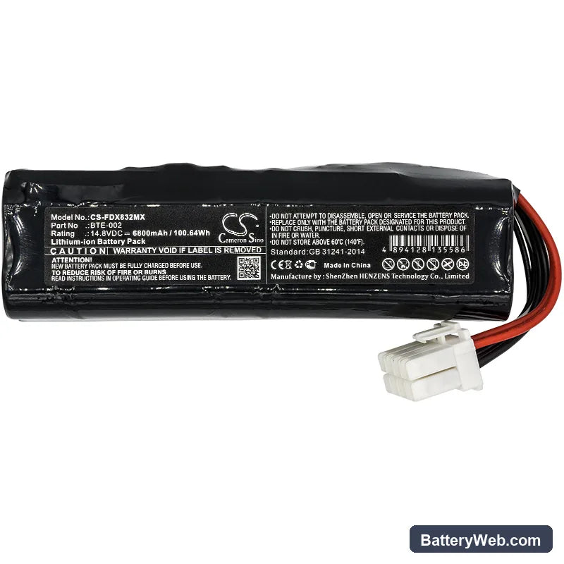 Fukuda Denshi FX-8322 ECG Replacement Battery, 14.8V, 6800mAh, Li-ion 3