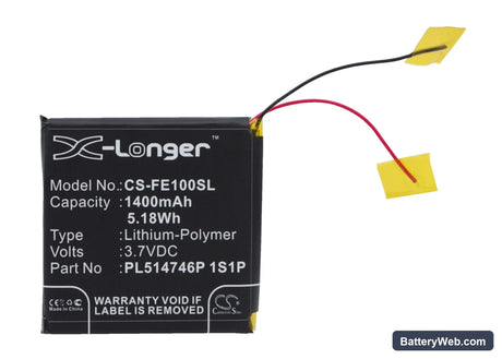 Fiio E10 Replacement Battery, 3.7V, 1400mAh, Li-Polymer 1