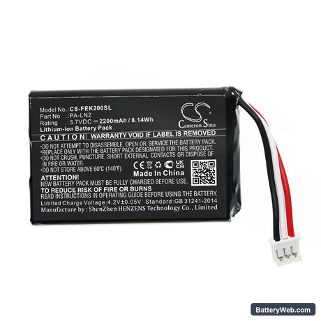 Fey Elektronik PA-LN2 Replacement Battery, 3.7V, 2200mAh, Li-ion 3