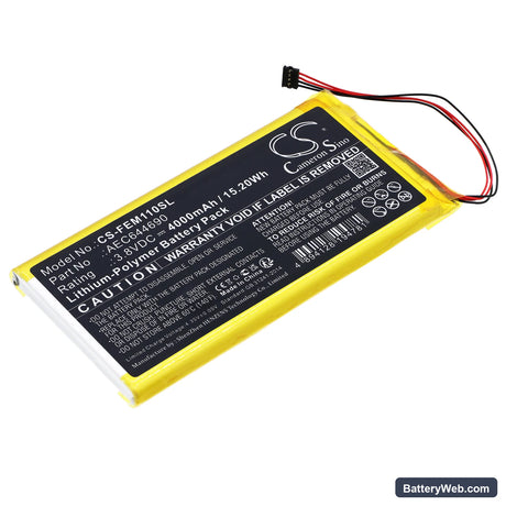 Fiio M11 Replacement Battery, 3.8V, 4000mAh, Li-Polymer 1