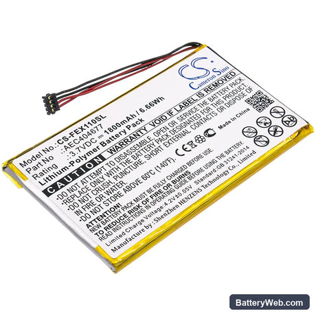 Fiio X1 ii Replacement Battery, 3.7V, 1800mAh, Li-Polymer 1