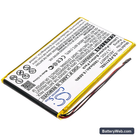 Fiio X1 ii Replacement Battery, 3.7V, 1800mAh, Li-Polymer 2