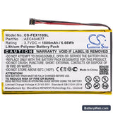 Fiio X1 ii Replacement Battery, 3.7V, 1800mAh, Li-Polymer 3