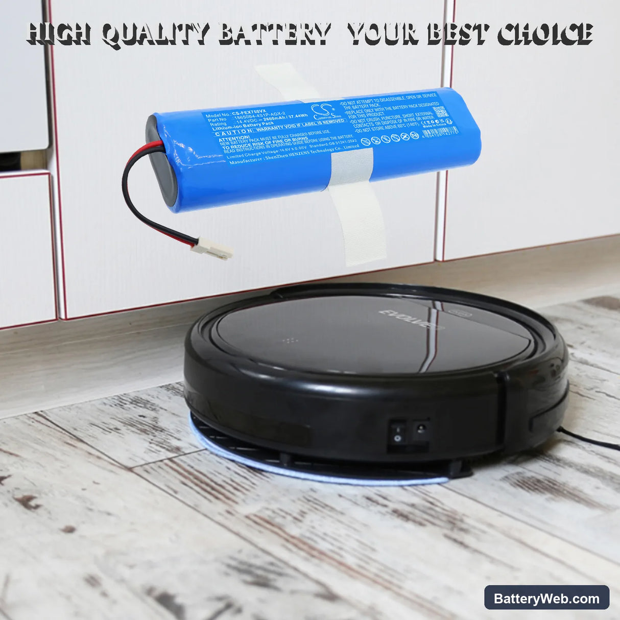 Ilife B5 Max Replacement Battery, 14.4V, 2600mAh, Li-ion 6