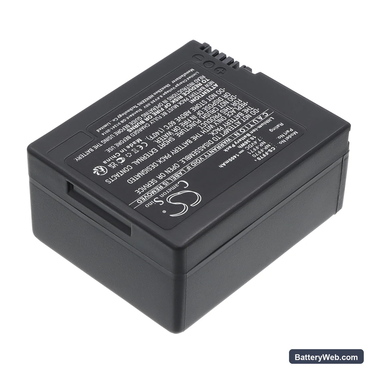 Sony DCR-PC9 Replacement Battery, 7.4V, 1400mAh, Li-ion 2