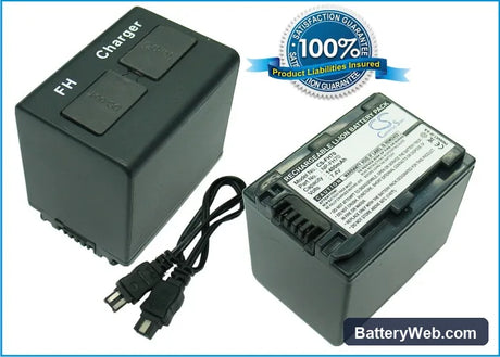 Sony DCR-DVD908E Replacement Battery, 7.4V, 1400mAh, Li-ion 1