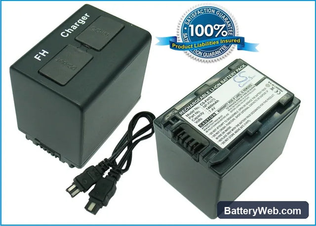 Sony DCR-DVD908E Replacement Battery, 7.4V, 1400mAh, Li-ion 1