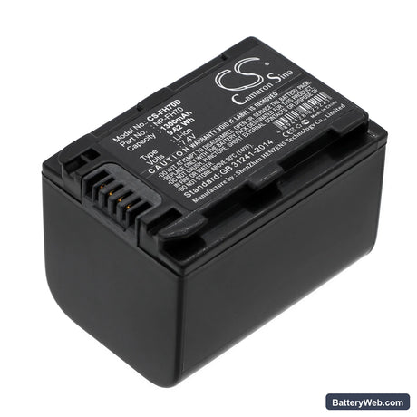 Sony DCR-DVD908E Replacement Battery, 7.4V, 1300mAh, Li-ion 1