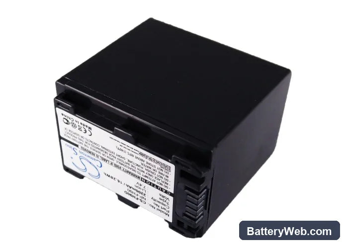 Sony CR-HC51E Replacement Battery, 7.4V, 2200mAh, Li-ion 2