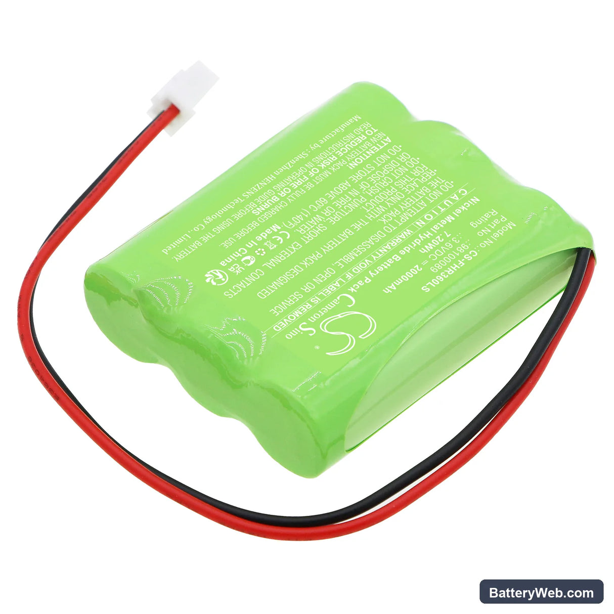 Fischer AP-0360-0100-AA-NC-01 Replacement Battery, 3.6V, 2000mAh, Ni-MH 2