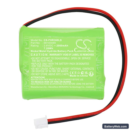 Fischer AP-0360-0100-AA-NC-01 Replacement Battery, 3.6V, 2000mAh, Ni-MH 3
