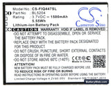 Fly IQ447 Replacement Battery, 3.7V, 1500mAh, Li-ion 5