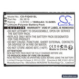 Fly IQ4514 Replacement Battery, 3.8V, 1800mAh, Li-Polymer 3