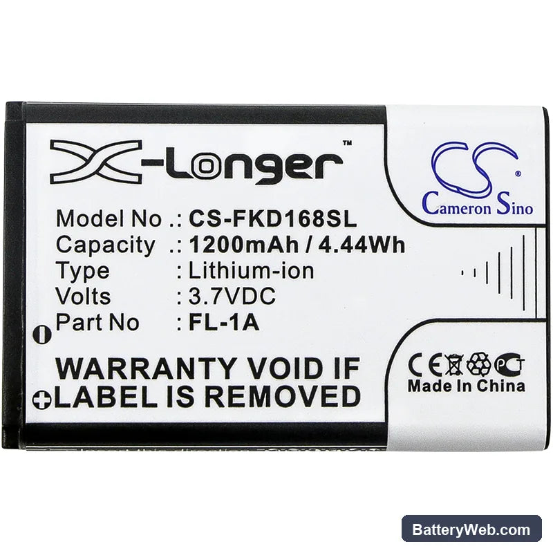 Fukuda EK-168G Replacement Battery, 3.7V, 1200mAh, Li-ion 3