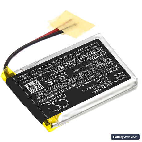 Fluke 15B Replacement Battery, 3.7V, 650mAh, Li-Polymer 2