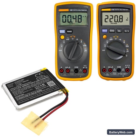 Fluke 15B Replacement Battery, 3.7V, 650mAh, Li-Polymer 5