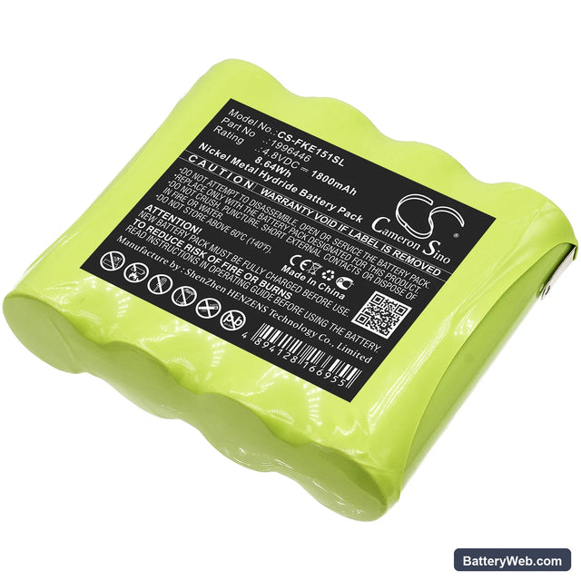 Fluke E1515W Replacement Battery, 4.8V, 1800mAh, Ni-MH 1