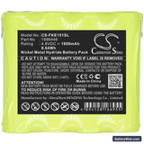 Fluke E1515W Replacement Battery, 4.8V, 1800mAh, Ni-MH 3