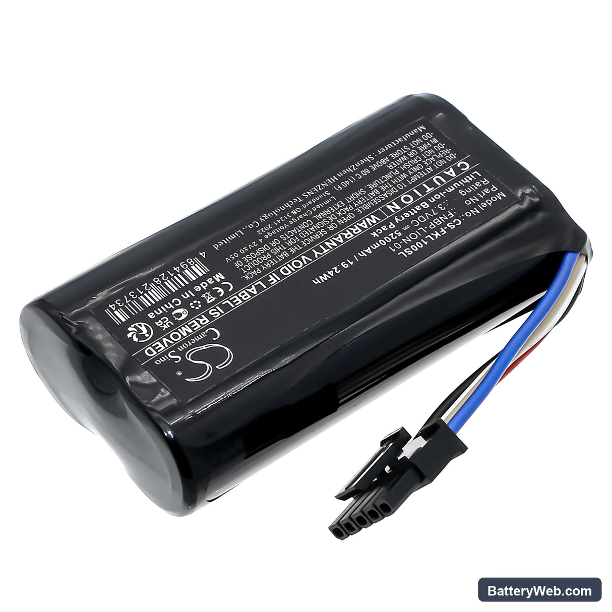 Fluke LIQ-100 Replacement Battery, 3.7V, 5200mAh, Li-ion 2