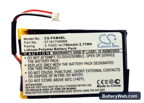 Falk M2 Replacement Battery, 3.7V, 750mAh, Li-Polymer 5