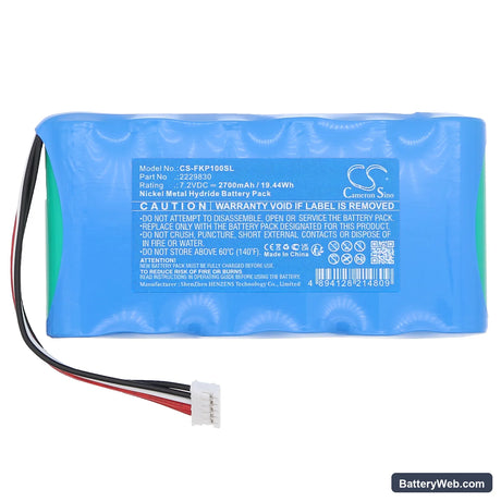 Fluke SigmaPace 1000 Replacement Battery, 7.2V, 2700mAh, Ni-MH 3