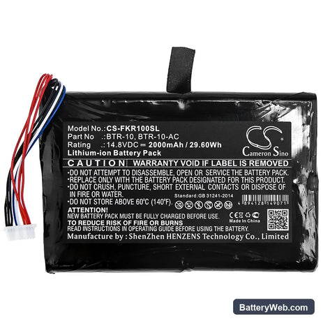 Fujikura 12S Fusion Splicer Replacement Battery, 14.8V, 2000mAh, Li-ion 3