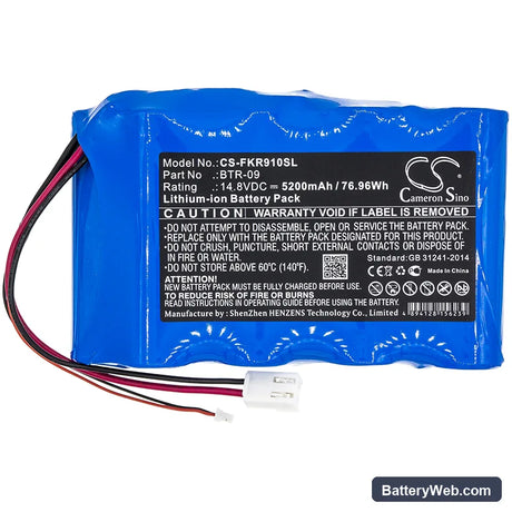 Fujikura FSM-80C Replacement Battery, 14.8V, 5200mAh, Li-ion 3
