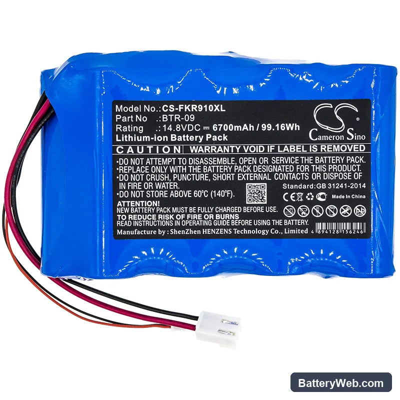 Fujikura FSM-80C Replacement Battery, 14.8V, 6700mAh, Li-ion 3