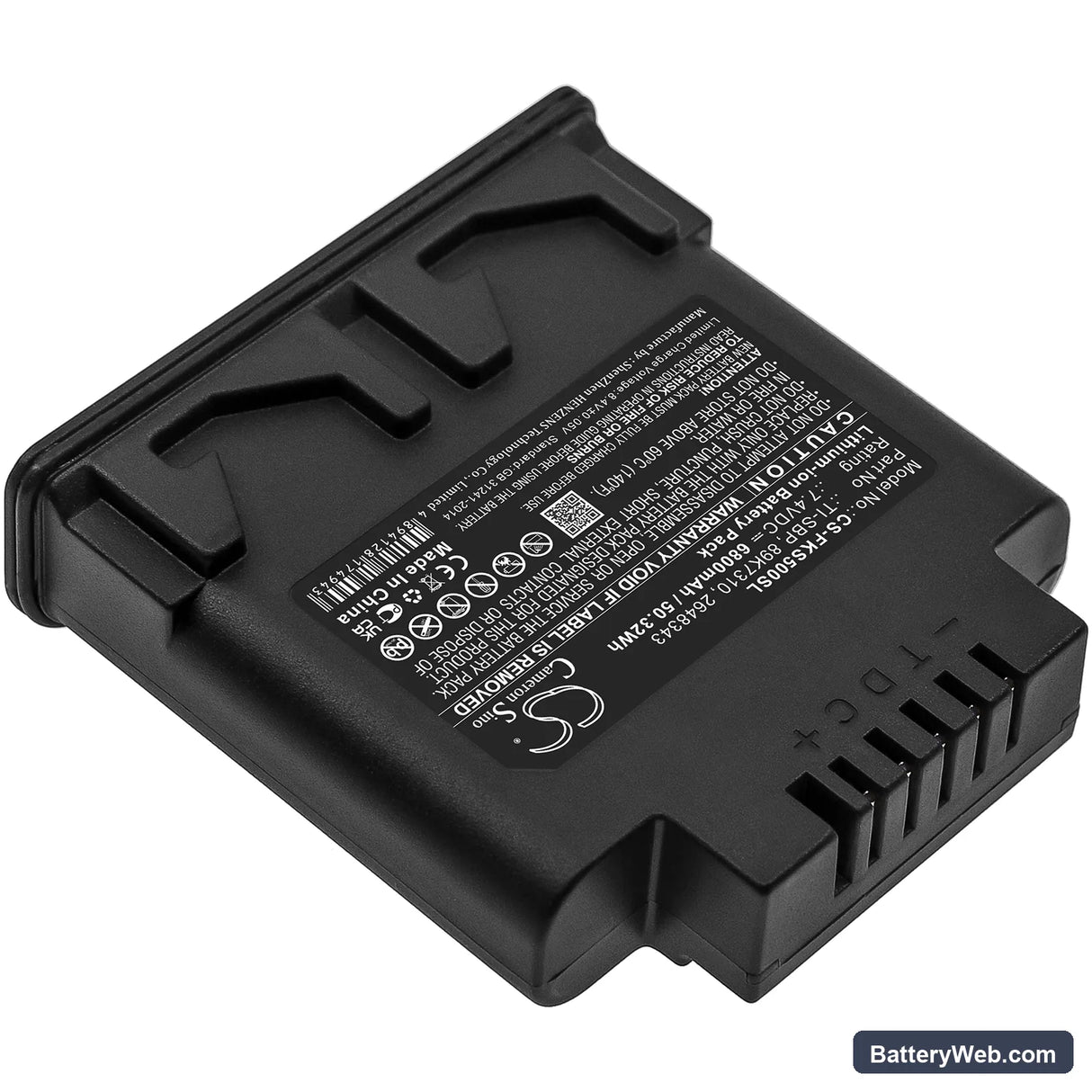 Fluke IR SMART Replacement Battery, 7.4V, 6800mAh, Li-ion 2
