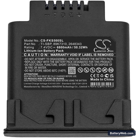 Fluke IR SMART Replacement Battery, 7.4V, 6800mAh, Li-ion 5