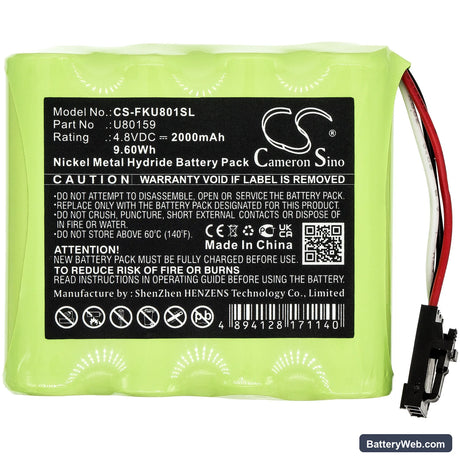 Fluke 2411129 Replacement Battery, 4.8V, 2000mAh, Ni-MH 3