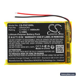 Milink 7" AV player & navigation Replacement Battery, 3.7V, 1400mAh, Li-Polymer 3