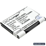 Fujitsu Loox 400 Replacement Battery, 3.7V, 1250mAh, Li-ion 1