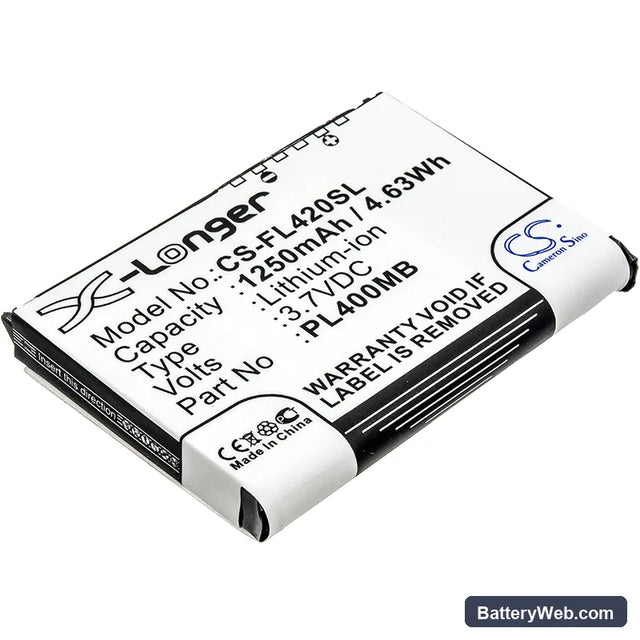 Fujitsu Loox 400 Replacement Battery, 3.7V, 1250mAh, Li-ion 1