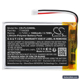Flir C2 Replacement Battery, 3.7V, 1000mAh, Li-Polymer 3